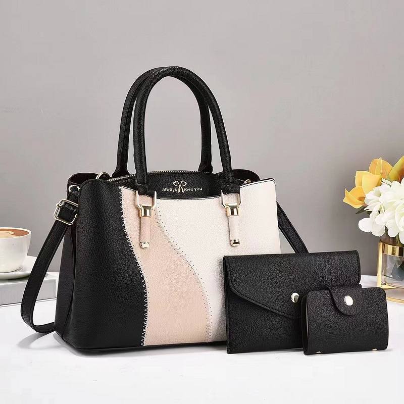 New Three-Piece Western-Style Shoulder Bag Black