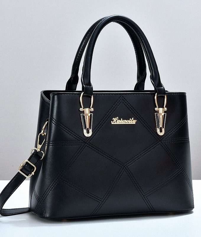 Autumn And Winter Simple Fashion Women Handbag Black
