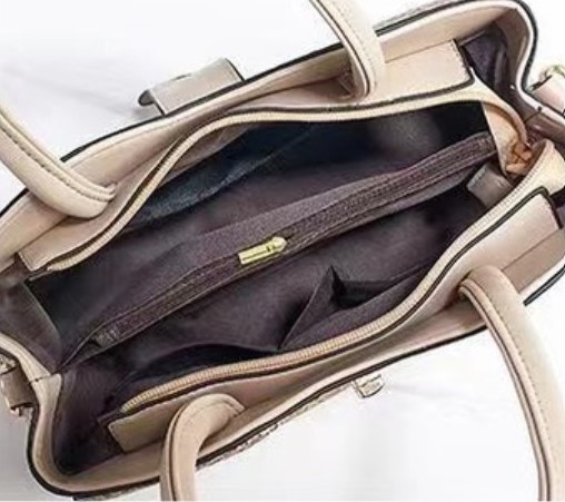 New Pure Simple Genuine Leather Texture Women Bag Black - Image 2