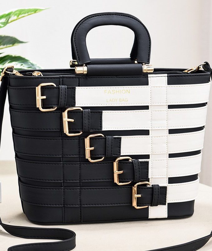 New Trendy Fashion Large Cross-Shoulder Bag Black